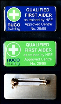 First Aider lapel badge (blue) BADGEB
