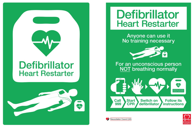 New AED Sign and Poster