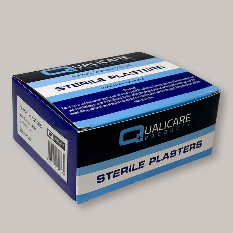Fabric 3.8cm x 3.8cm Plasters - Box of 100 QCF3838