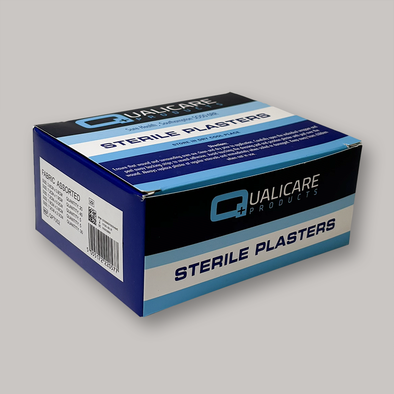 Fabric Assorted Plasters - Box of 100 QCFA100