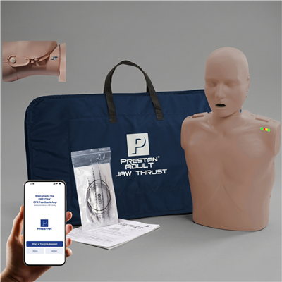 PRESTAN Jaw Thrust Professional Adult Series 2000 CPR Training Manikins (Dark Skin) PRESTANPRO2000-DS-JT