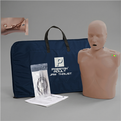 PRESTAN Jaw Thrust Professional Adult Manikin with CPR Feedback (Dark Skin) PRESTANPROACPRF-DS-JT