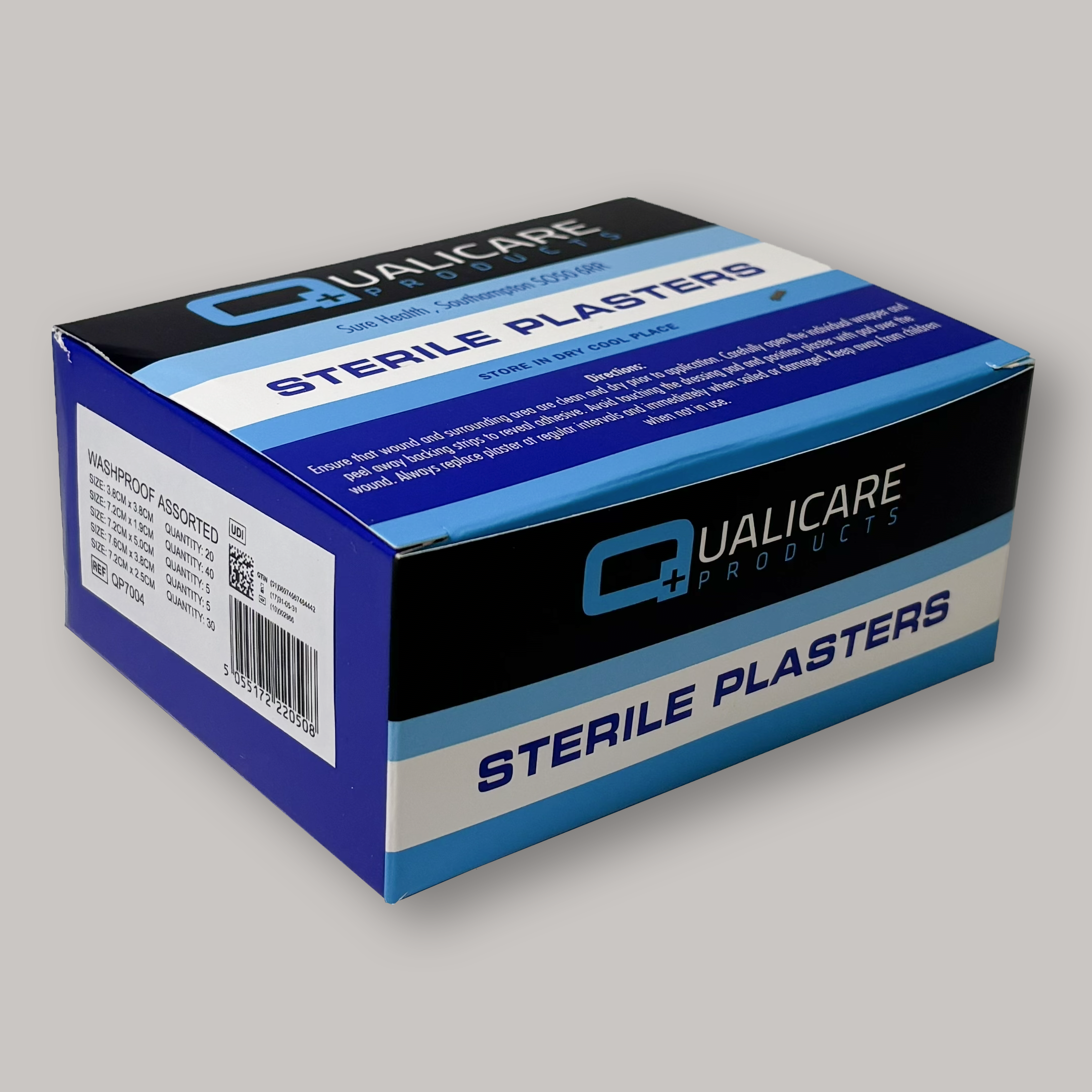 Washproof Assorted Plasters - Box of 100 QCWA100