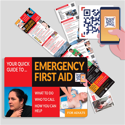 Adult Emergency First Aid Quick Guide (Pack of 12) ADULTQG