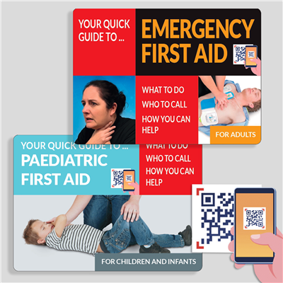 Adult Emergency First Aid and Paediatric First Aid Quick Guides – Combined Pack ADULTPAEDQG