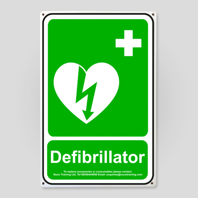 Defibrillator Wall Sign AEDWS