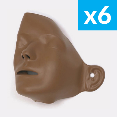 Little Anne Stackable Face Skins - Dark Skin - Pack of 6 135-14050