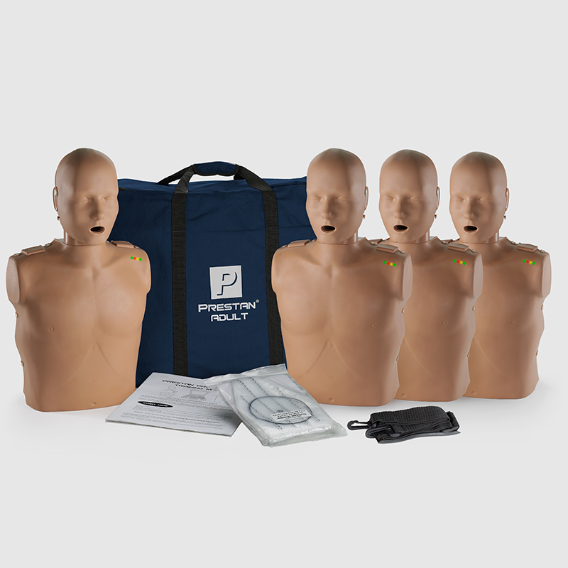 PRESTAN Professional Adult Manikin with CPR Feedback, 4-Pack (Dark Skin) PRESTANPROACPRF-4-DS