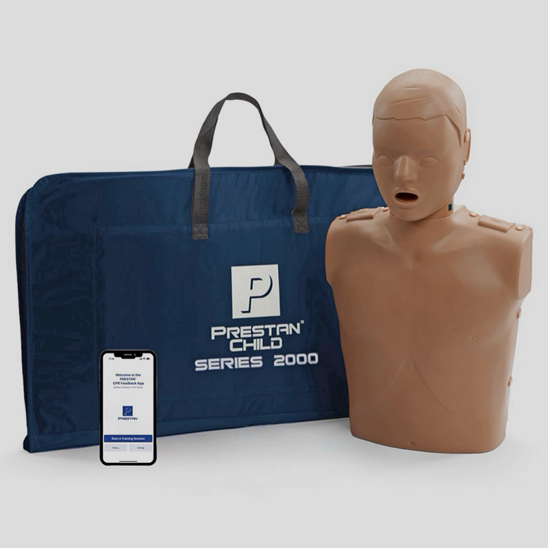 PRESTAN Professional Child Series 2000 Manikin with Advanced CPR Feedback (Dark Skin) PRESTANPRO2000C-DS