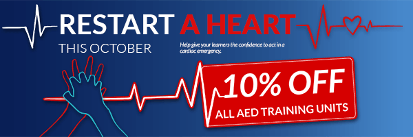 Restart a Heart — 10% off all AED training units this October